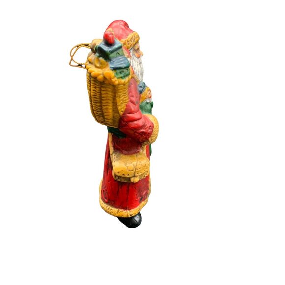 Vintage Plastic Old World Santa Christmas Ornament Toys Trees Hong Kong 6" - Picture 4 of 8